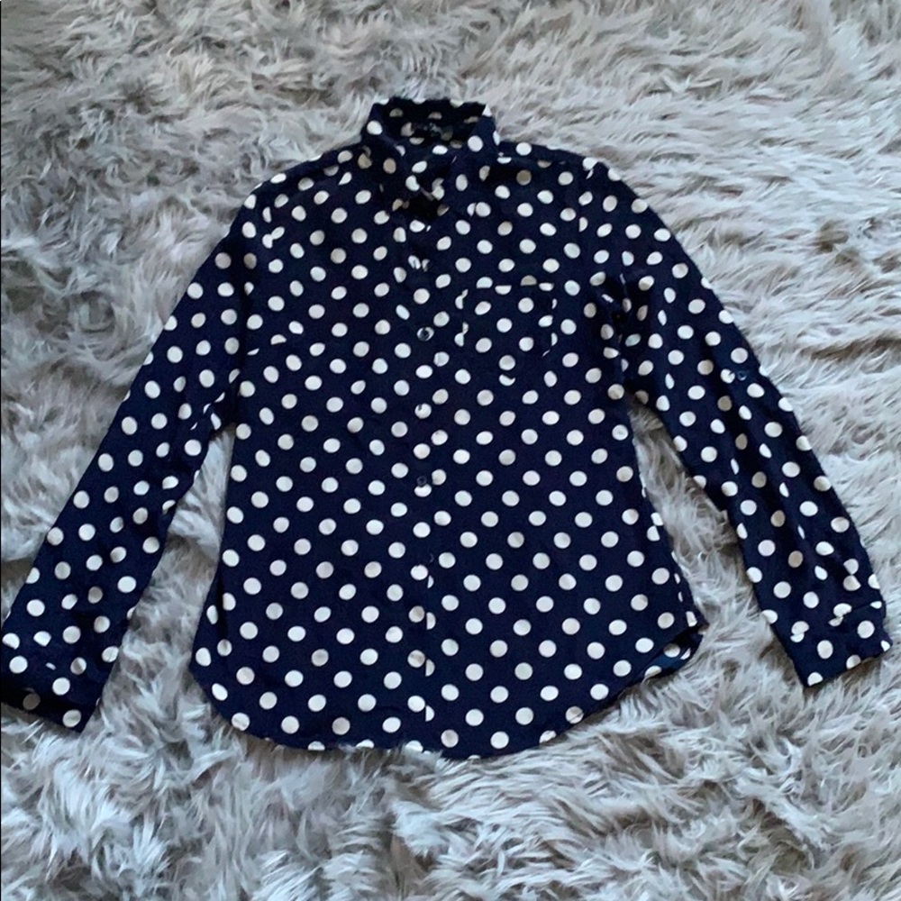 Blue poco-dotted shirt